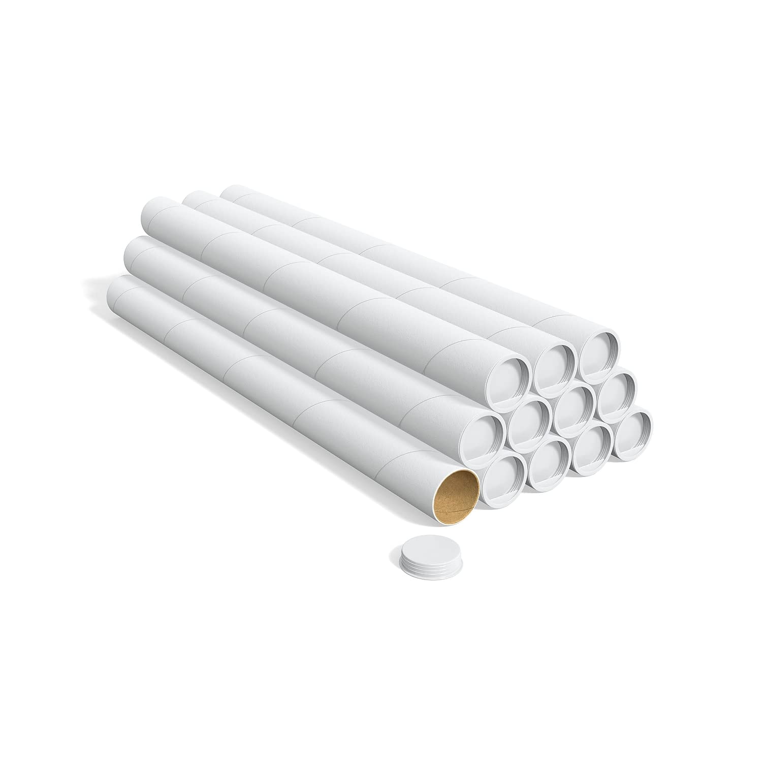 Staples 558448 3-Inch X 36-Inch Staples White Mailing Tubes 12/Carton (11634)